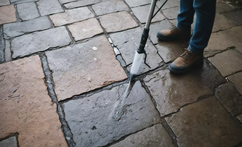 Jak usunąć plamy oleju i substancji trudnych z kostki brukowej